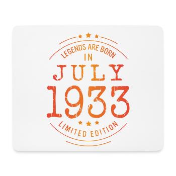 Geburtstag Juli 1933 Limited Edition Vintage - Mousepad (Querformat) - Weiß - Vorne