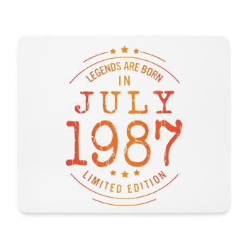 Geburtstag Juli 1987 Limited Edition Vintage - Mousepad (Querformat) - Weiß - Vorne