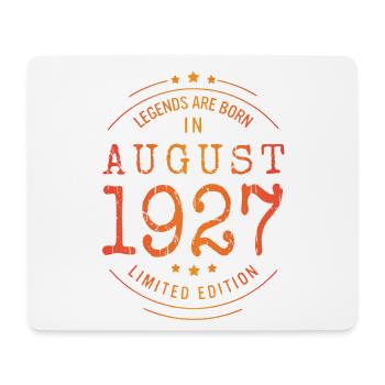 Geburtstag August 1927 Limited Edition Vintage - Mousepad (Querformat) - Weiß - Vorne