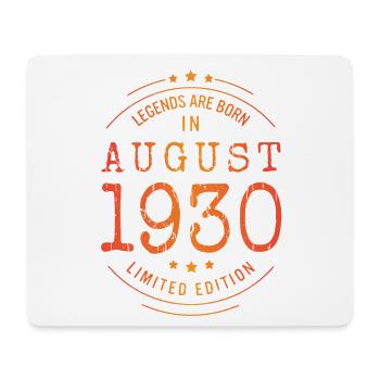 Geburtstag August 1930 Limited Edition Vintage - Mousepad (Querformat) - Weiß - Vorne