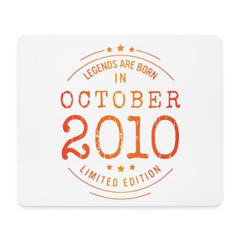 Geburtstag Oktober 2010 Limited Edition Vintage - Mousepad (Querformat) - Weiß - Vorne