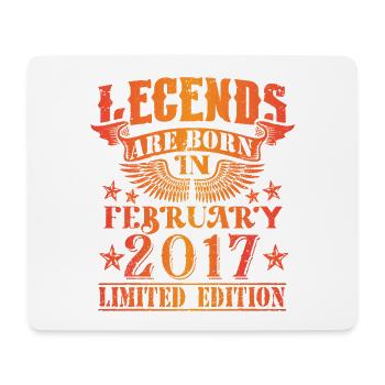 Geburtstag Februar 2017 Limited Edition Vintage - Mousepad (Querformat) - Weiß - Vorne