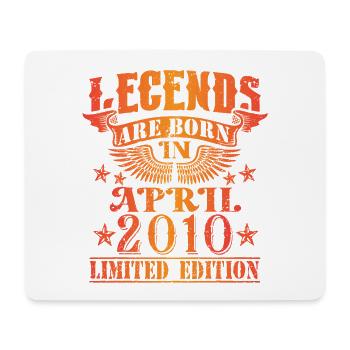 Geburtstag April 2010 Limited Edition Vintage - Mousepad (Querformat) - Weiß - Vorne