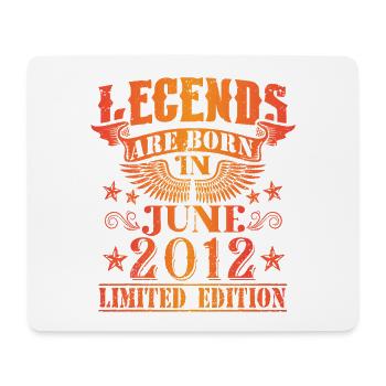 Geburtstag Juni 2012 Limited Edition Vintage - Mousepad (Querformat) - Weiß - Vorne