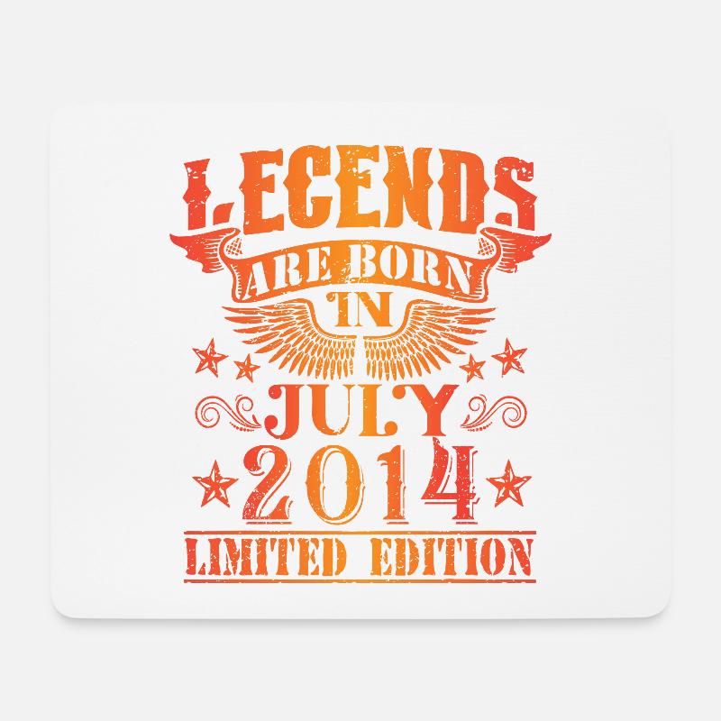 Geburtstag Juli 2014 Limited Edition Vintage - Mousepad (Querformat) - Weiß