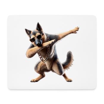 Funny Dabbing Dogs Animal Lover Shepherd Dog - Mouse Pad (horizontal) - white - Front