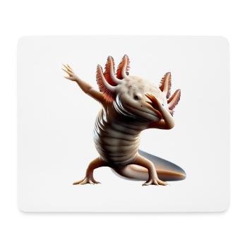 Dabbing Axolotl Tier Tierliebhaber Cool Motiv Dab - Mousepad (Querformat) - Weiß - Vorne