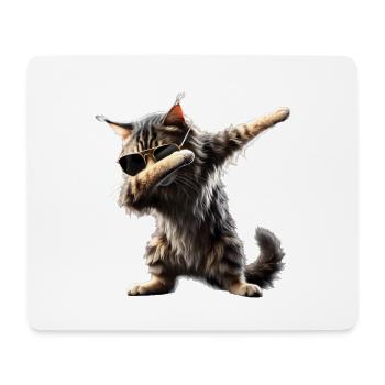 Dabbing Maine Coon Motif Cat Dab Cool Pets - Tapis de souris (format paysage) - blanc - Devant