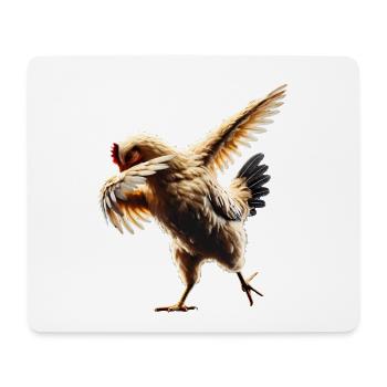 drôle dabbing poulet fermier amoureux des animaux dab - Tapis de souris (format paysage) - blanc - Devant