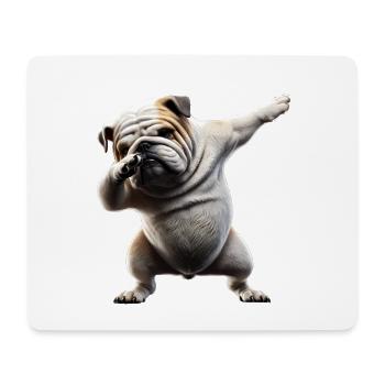 Funny Dabbing Dogs Animal Lover Dab Bulldog - Mouse Pad (horizontal) - white - Front