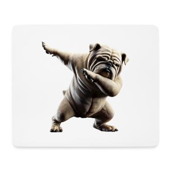 Funny Dabbing Dogs Animal Lover Dab Bulldog - Mouse Pad (horizontal) - white - Front