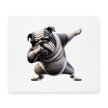 Funny Dabbing Dogs Animal Lover Dab Bulldog - Mouse Pad (horizontal) - white - Front