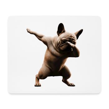 Funny Dabbing Dogs Animal Lover Dab Bulldog - Mouse Pad (horizontal) - white - Front