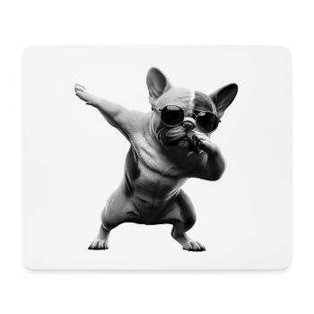 Funny Dabbing Dogs Animal Lover Dab Bulldog - Mouse Pad (horizontal) - white - Front