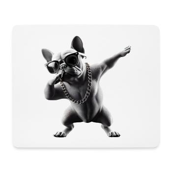 Funny Dabbing Dogs Animal Lover Dab Bulldog - Mouse Pad (horizontal) - white - Front