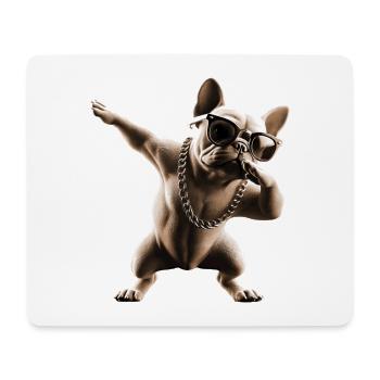 Funny Dabbing Dogs Animal Lover Dab Bulldog - Mouse Pad (horizontal) - white - Front