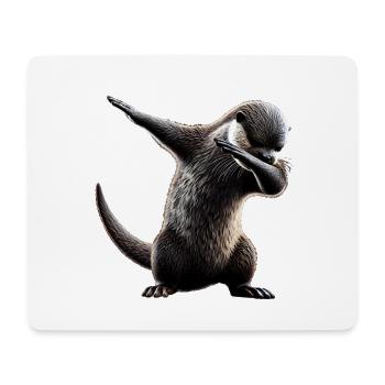 Funny Dabbing Otter Dance Animal Lover Dab - Mouse Pad (horizontal) - white - Front