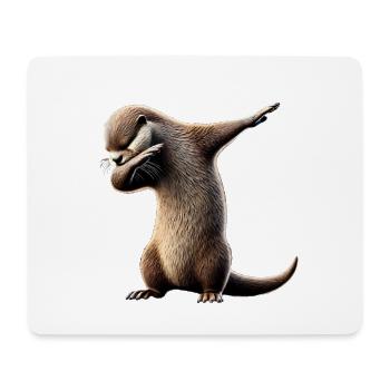 Funny Dabbing Otter Dance Animal Lover Dab - Mouse Pad (horizontal) - white - Front