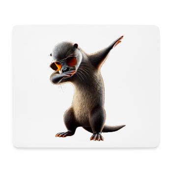 Funny Dabbing Otter Dance Animal Lover Dab - Mouse Pad (horizontal) - white - Front