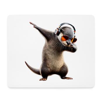Funny Dabbing Otter Dance Animal Lover Dab - Mouse Pad (horizontal) - white - Front