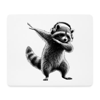 Funny Dabbing Raccoon Farmer Animal Lover Dab - Mouse Pad (horizontal) - white - Front