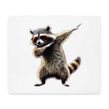 drôle dabbing raton laveur agriculteur amoureux des animaux dab - Tapis de souris (format paysage) - blanc - Devant