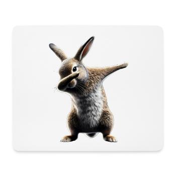 Funny Dabbing Rabbit Animal Lover Animals - Mouse Pad (horizontal) - white - Front