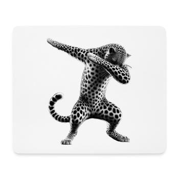 Funny Dabbing Leopard Animal Lover Animal Safari - Mouse Pad (horizontal) - white - Front