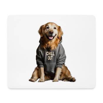 Funny German Golden Retriever Chill Out Dog - Mouse Pad (horizontal) - white - Front