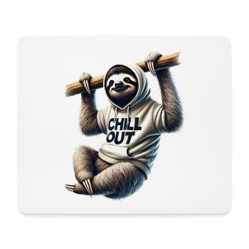 Lustiges Faultier Chill Out Tierliebhaber Chillen - Mousepad (Querformat) - Weiß - Vorne
