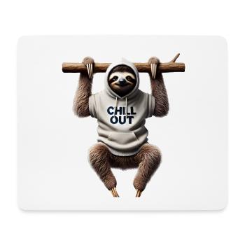 Lustiges Faultier Chill Out Tierliebhaber Chillen - Mousepad (Querformat) - Weiß - Vorne