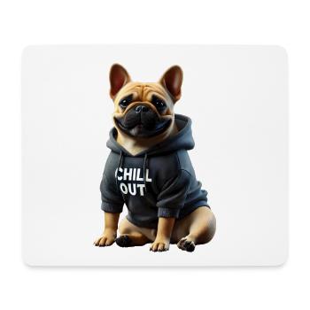 Lustiges Französische Bulldogge Chill Out Chillen - Mousepad (Querformat) - Weiß - Vorne