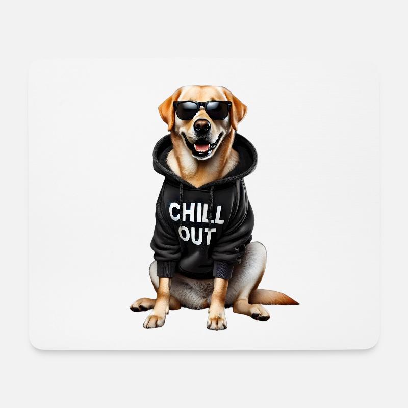 Lustiges Labrador Tierliebhaber Hunde Chillen Lazy - Mousepad (Querformat) - Weiß