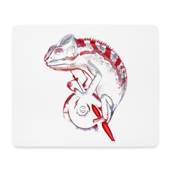 Caméléon motif animal amoureux des animaux reptile lézard - Tapis de souris (format paysage) - blanc - Devant