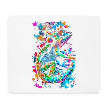 Chamäleon Tier Tierliebhaber Kopfhörer Reptilien - Mousepad (Querformat) - Weiß - Vorne