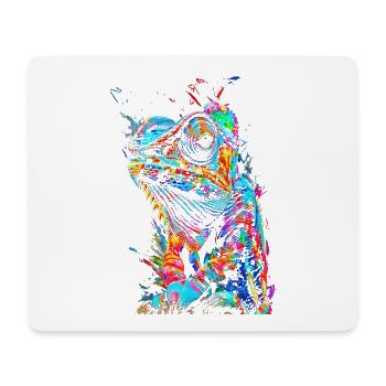Chamäleon Motiv Tier Tierliebhaber Reptilien Echse - Mousepad (Querformat) - Weiß - Vorne