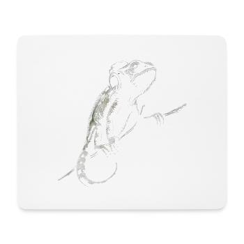 Chamäleon Motiv Tier Tierliebhaber Reptilien Echse - Mousepad (Querformat) - Weiß - Vorne