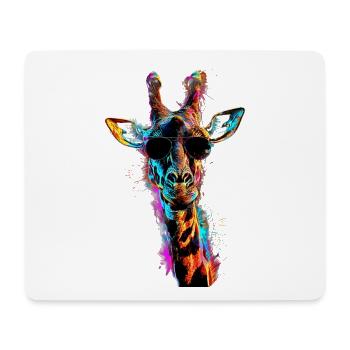 Girafe motif animal amoureux des animaux safari - Tapis de souris (format paysage) - blanc - Devant