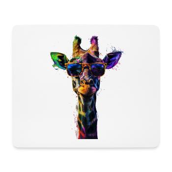 Girafe motif animal amoureux des animaux safari - Tapis de souris (format paysage) - blanc - Devant