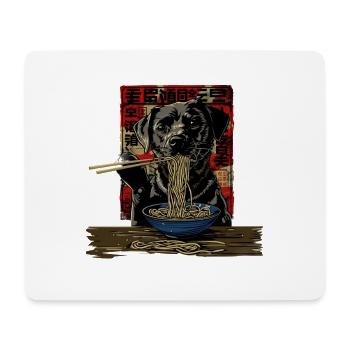 Hunde Motiv Manga Ramen Nudel Hund Anime Kunst - Mousepad (Querformat) - Weiß - Vorne