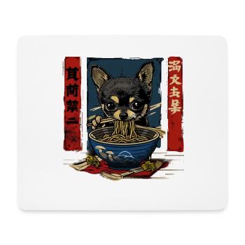 Hunde Motiv Manga Ramen Nudel Hund Anime Kunst - Mousepad (Querformat) - Weiß - Vorne