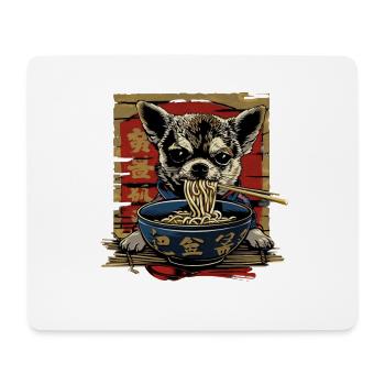 Hunde Motiv Manga Ramen Nudel Hund Anime Kunst - Mousepad (Querformat) - Weiß - Vorne