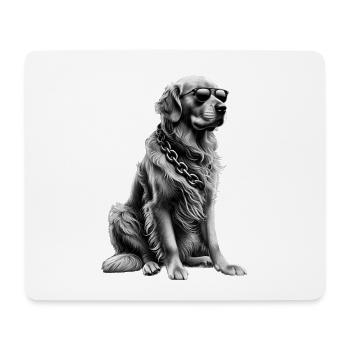 Funny Golden Retriever Dog Art Dog Owner - Mouse Pad (horizontal) - white - Front