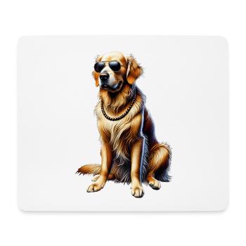 Lustige Golden Retriever Hund Kunst Hundebesitzer - Mousepad (Querformat) - Weiß - Vorne