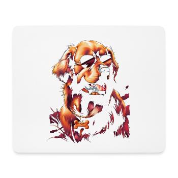 Funny Golden Retriever Dog Art Dog Owner - Mouse Pad (horizontal) - white - Front