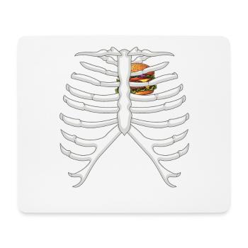 Funny Skeleton Burger Love Costume Halloween - Mouse Pad (horizontal) - white - Front