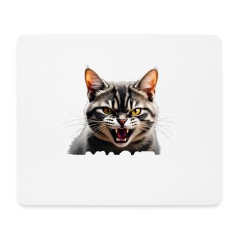 Drôle de chat Chat Propriétaire Chat de compagnie - Tapis de souris (format paysage) - blanc - Devant