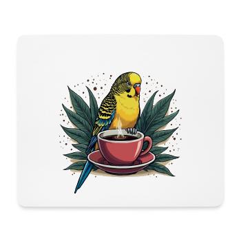 Lustiges Vogel Coffee Zoo Retro Kaffee All I Need - Mousepad (Querformat) - Weiß - Vorne