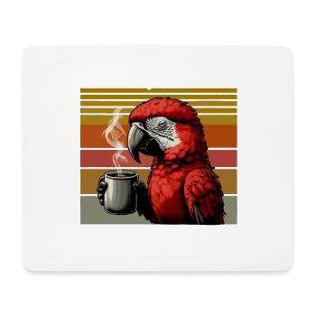 Lustiges Vogel Coffee Zoo Retro Kaffee All I Need - Mousepad (Querformat) - Weiß - Vorne