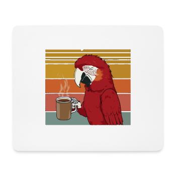 Lustiges Vogel Coffee Zoo Retro Kaffee All I Need - Mousepad (Querformat) - Weiß - Vorne